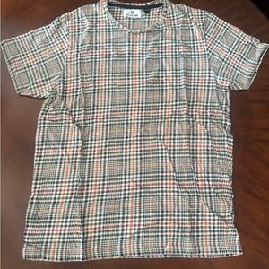 Men's Hiscolumn Short Sleeve Plaid Tee - Red, Blue, White
